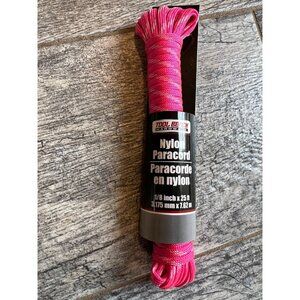 New Tool Bench Hardware Nylon Paracord 1/8" x 25 Parachute Cord‎ Neon Pink